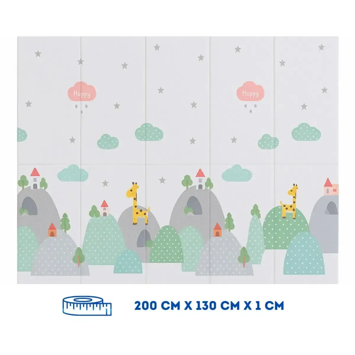 Coolmats Bulutlar-Dağlar Katlanabilir Oyun Matı 200x130x1 Cm