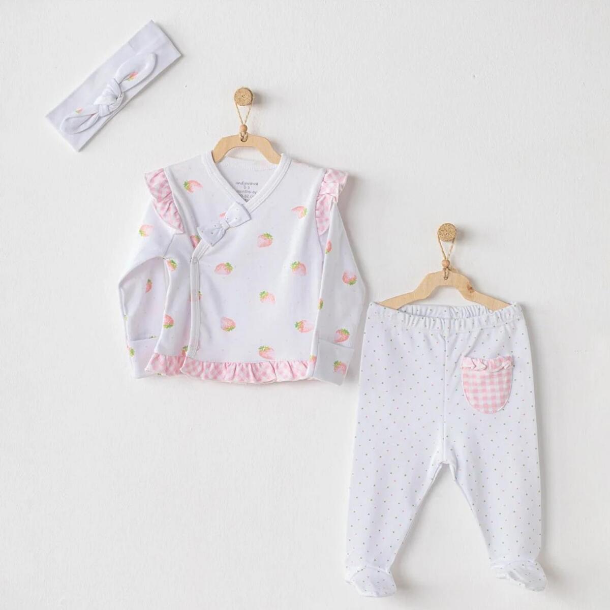 Andy Wawa Zıbın Takımı 3lü Watermelon & Strawberry Beyaz