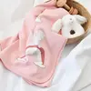 Bibaby Organik Battaniye Live Color Rabbit Somon