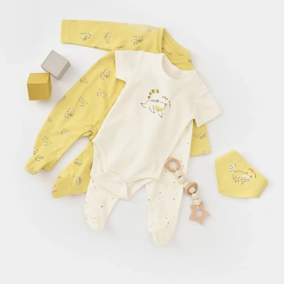 Bibaby Organik Tulum Takımı Tüllü Baby Racoon Lemon Grass Vanilla Ice