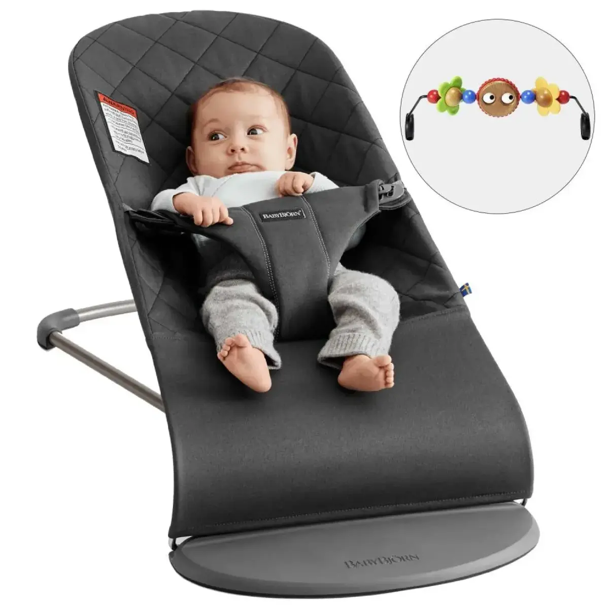 Babybjörn Bliss Ana Kucağı Oyuncaklı Woven Anthracite