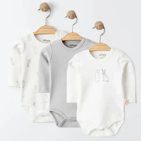 Tiffany Body Uzun Kol 3lü Rabbit Theme