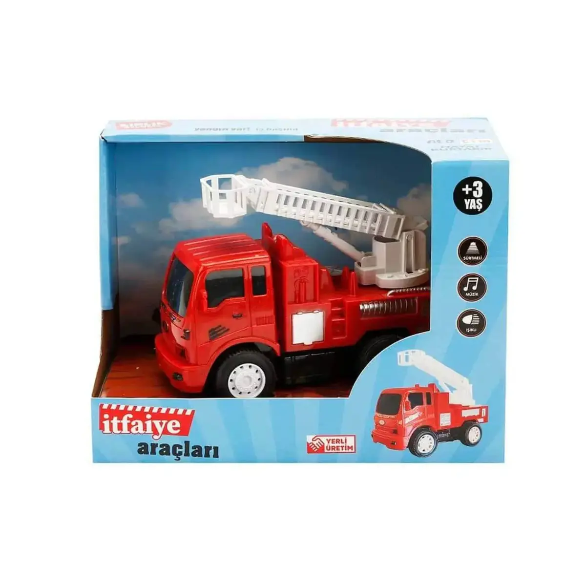 Şehrin İtfaiye Araçları Pilli Sürtmeli Işıklı