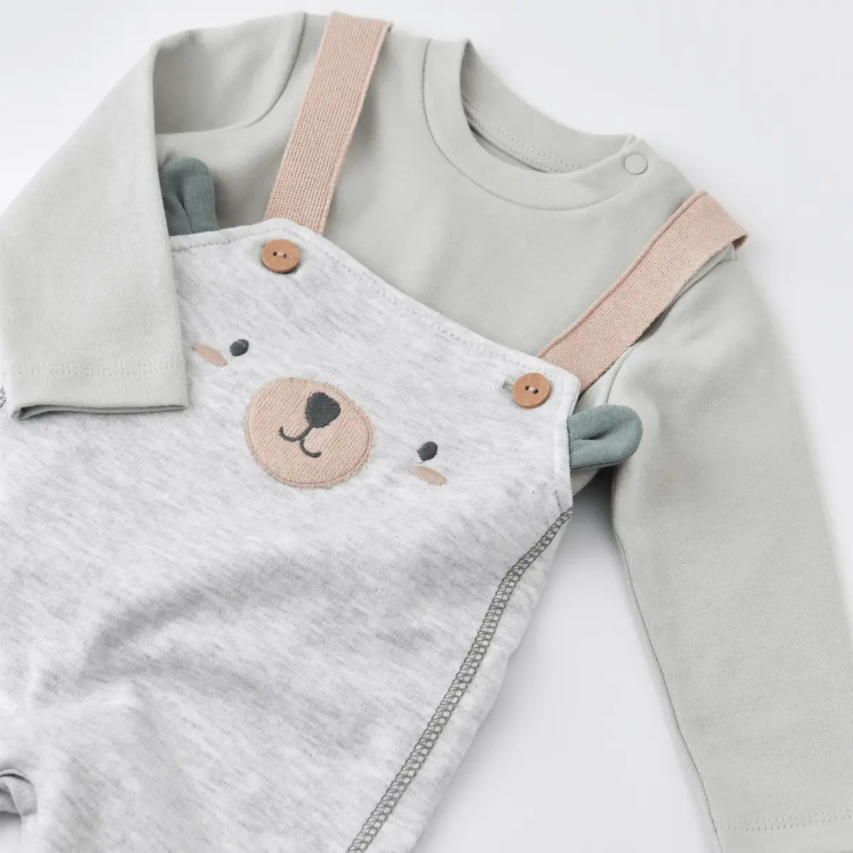 Bibaby Organik Salopet Hug Me Bear Kar Melanj