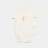 Bibaby Organik Body Kısa Kol Save The Seahorse Bej - Mint