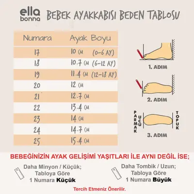 Ella Bonna Bebek Ayakkabısı Hakiki Deri Mary Jane Beyaz