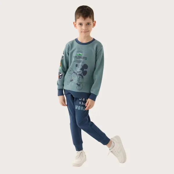Mickey Mouse Eşofman Takımı Pastel Yeşil