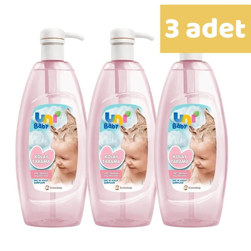 Uni Baby Kolay Tarama Bebek Şampuanı 700 ml x3