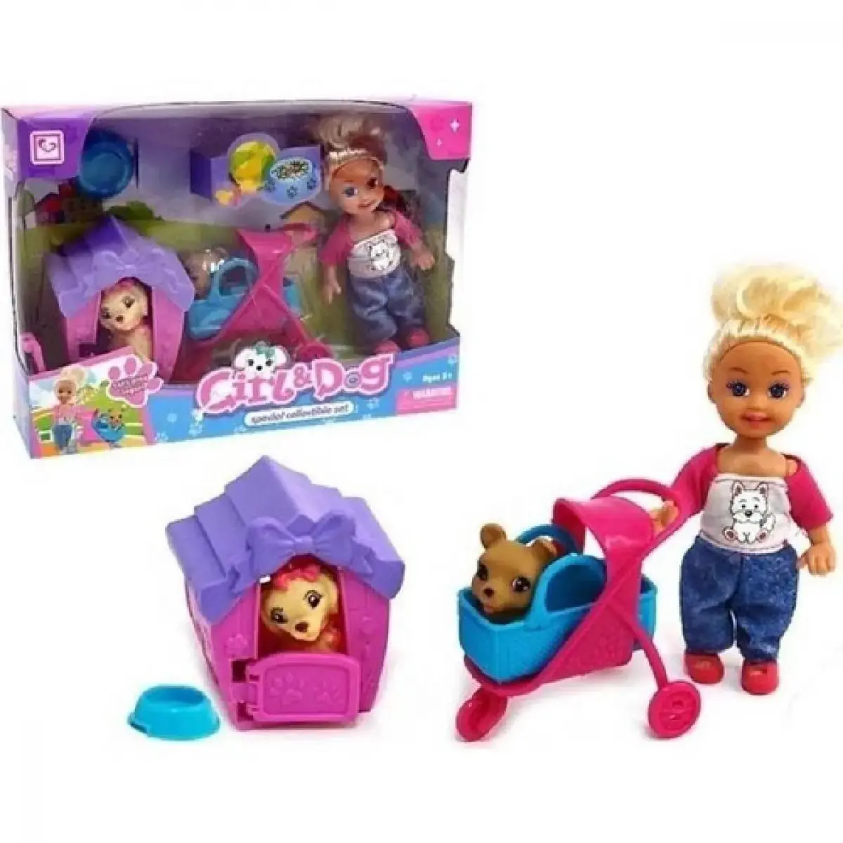 Mini Manken Bebek Barınak Pusetli