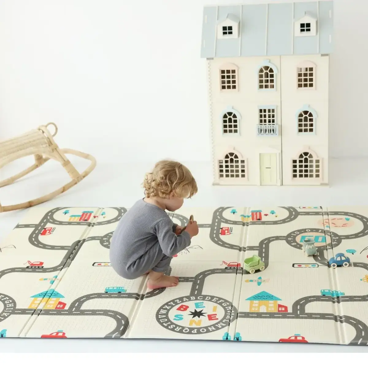 Coolmats Araba Yarışı Katlanabilir Oyun Matı 200x130x1 cm