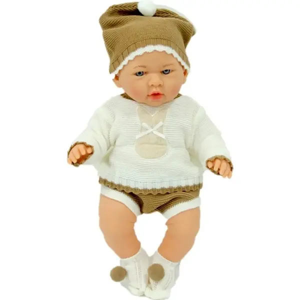 Galtoys Yeni Doğmuş Bej-Kahve Elbiseli Azra Bebek