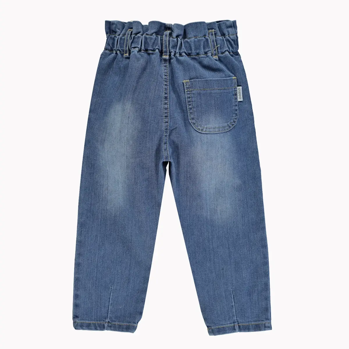 Overdo Pantolon Yüksek Belli Kot Mavi Denim