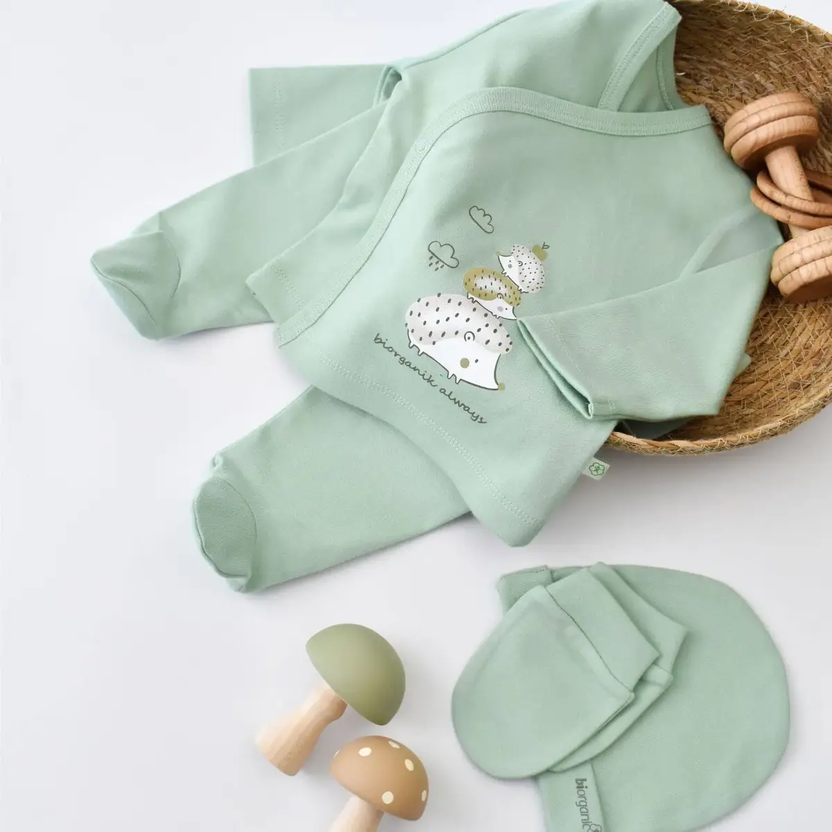 Bibaby Organik Hastane Çıkışı 5li Happy Always Yeşil