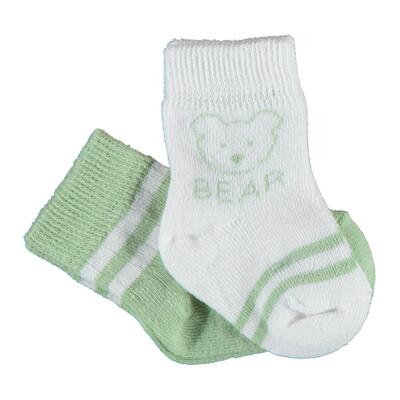 Bibaby Organik Çorap Soket 2li Bear Yeşil