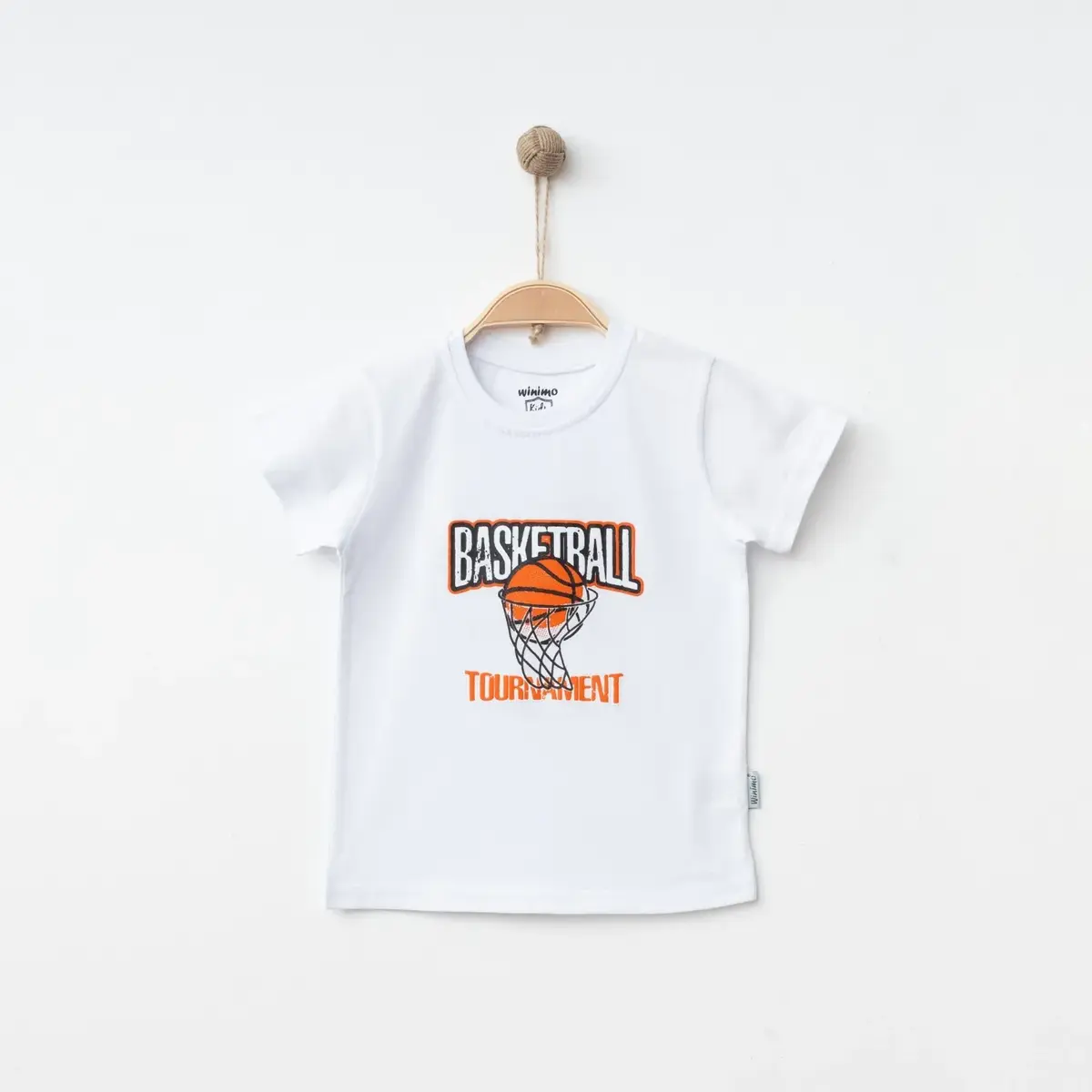 Winimo T-Shirt Basketball Baskılı Beyaz