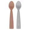 OiOi Nam Nam Kaşık 2li 6+ Ay Woody Brown - Powder Grey