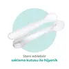 Mamajoo Beslenme Kaşığı&Saklama Kutusu Beyaz/Powder Blue 2li