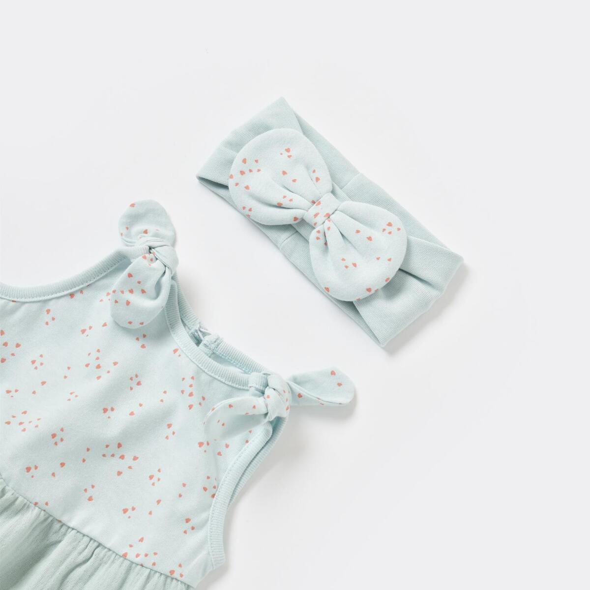 Bibaby Organik Elbise Pretty Ears Bunny Mint