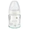 Nuk FC Plus Silikon Emzikli Cam Biberon 120 ml Beyaz