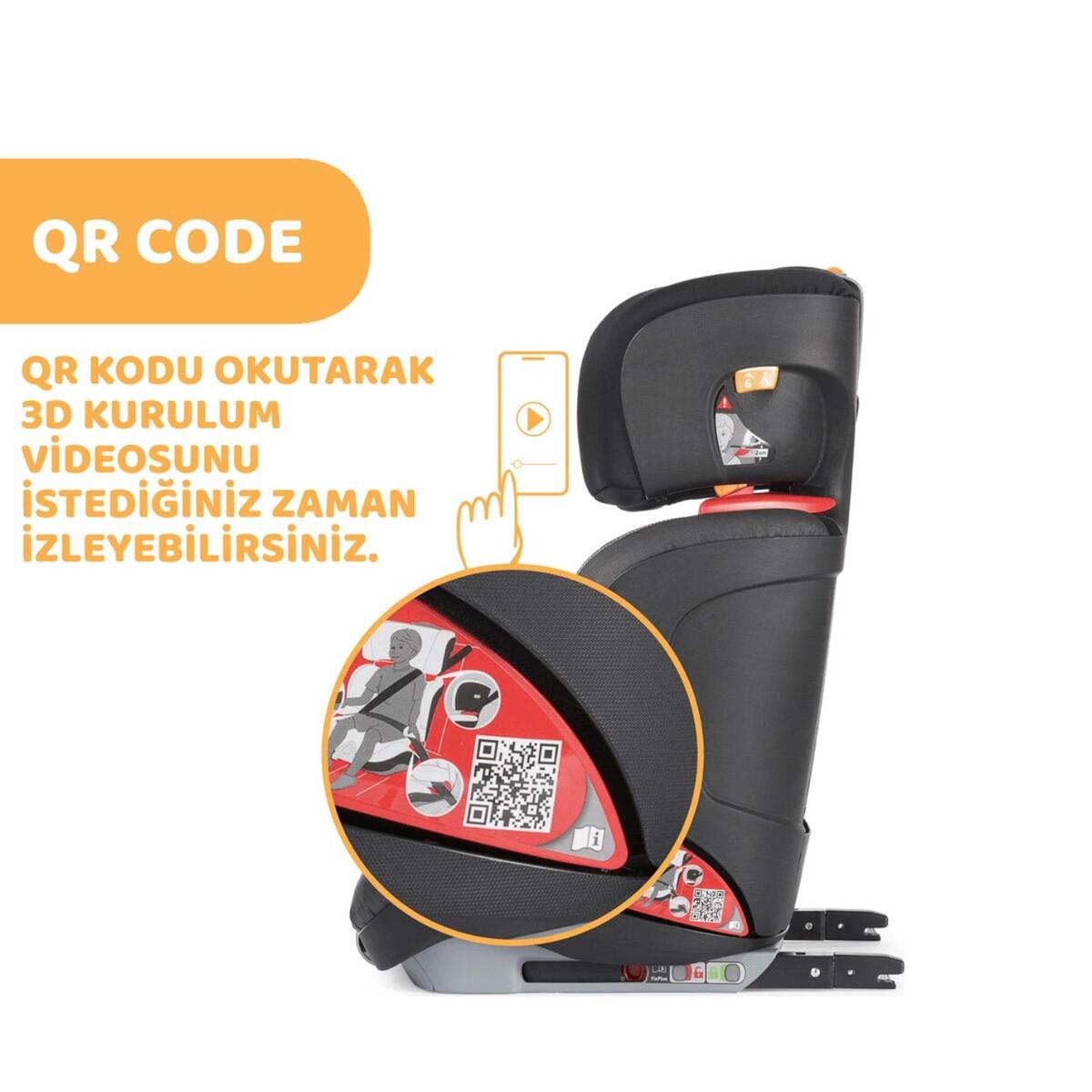 Chicco Oasys 23 Fixplus Evo Oto Koltuğu 15-36 Kg Jet Black