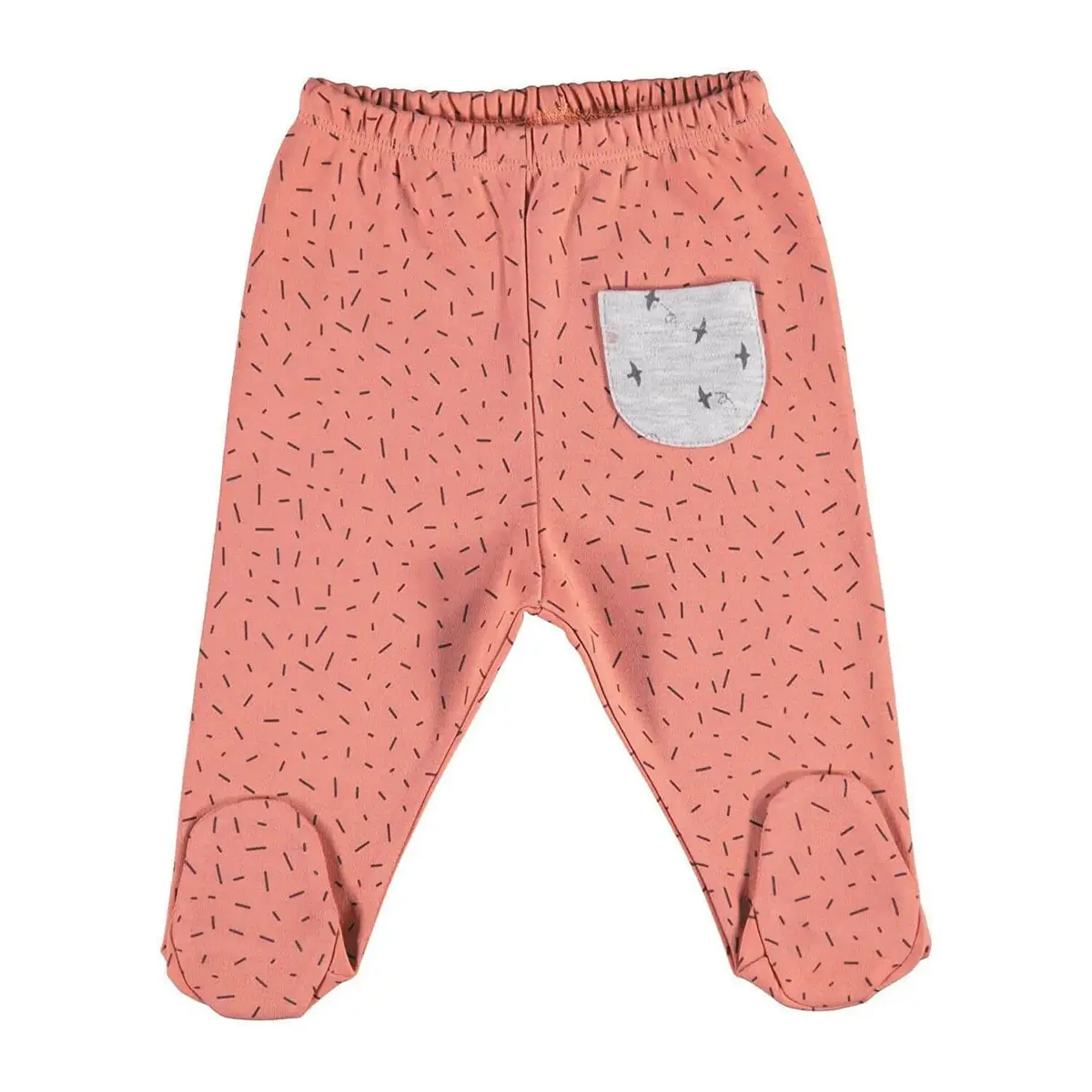 Bibaby Organik Pantolon Patikli Sweet Time Kar Melanj - Kiremit