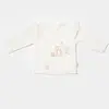 Bibaby Organik Zıbın Takımı 3lü Waffle Deer And Bird Ekru - Rose