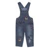 Overdo Salopet Kedi Nakışlı Mavi Denim