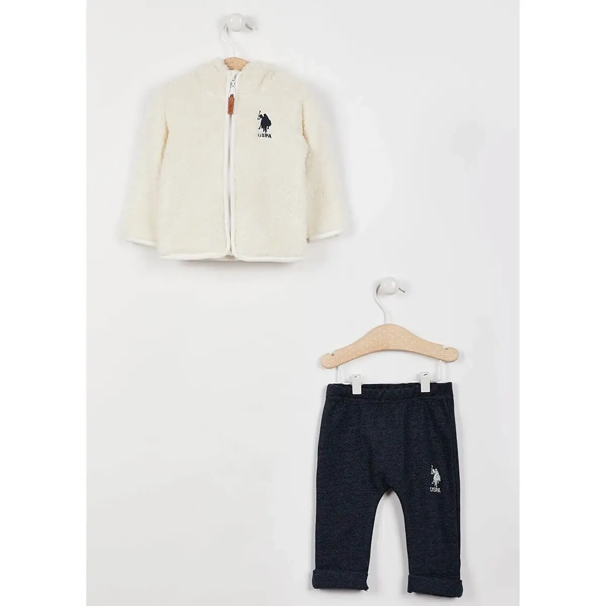 U.S. Polo 2li Takım Uzun Kol Krem