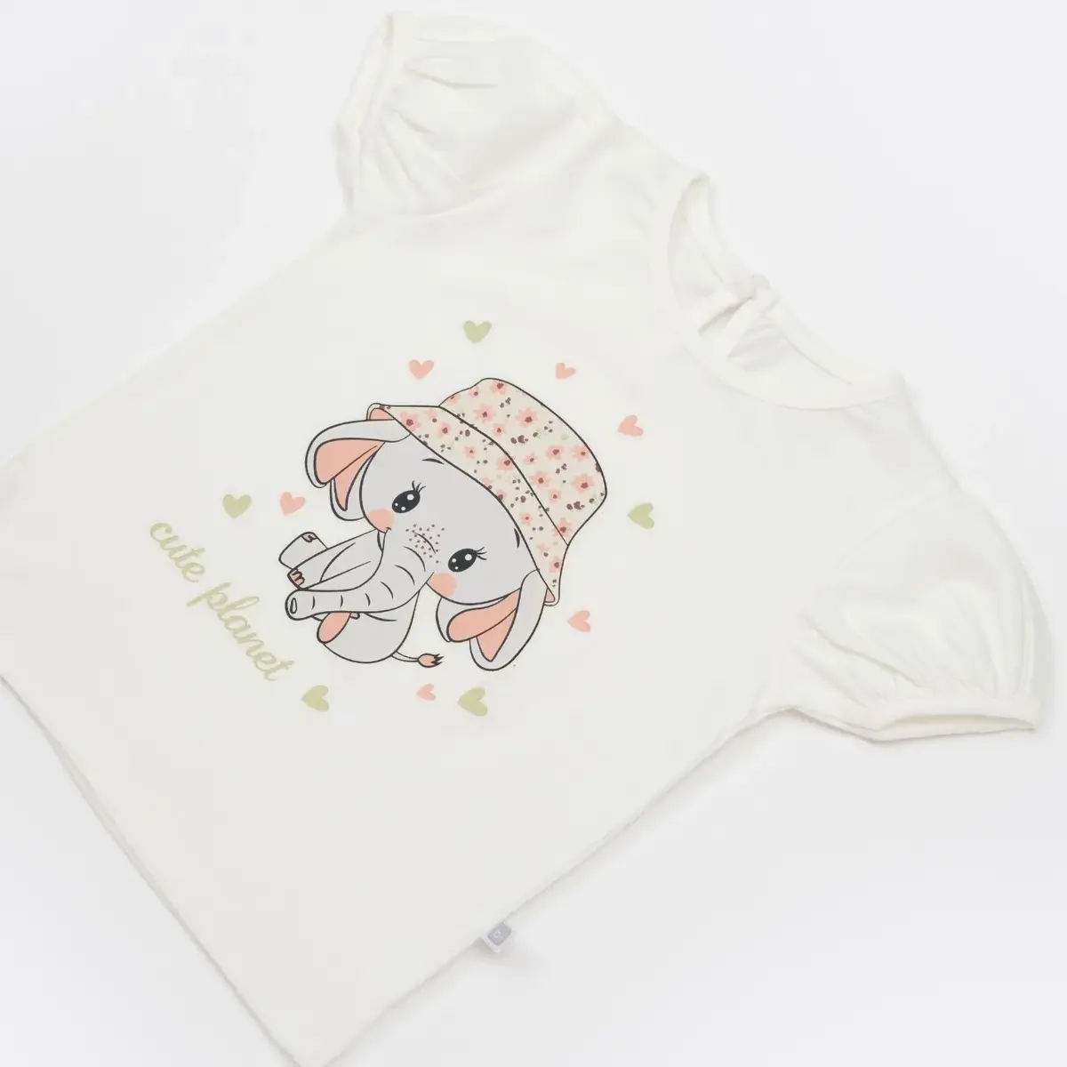 Bibaby 2li Takım Şortlu Cute Elephant Pembe