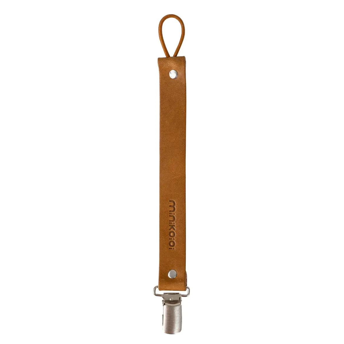 OiOi Klips Cinnamon Brown Silikon Emzik & Diş Kaşıyıcı Askısı 0+ Ay