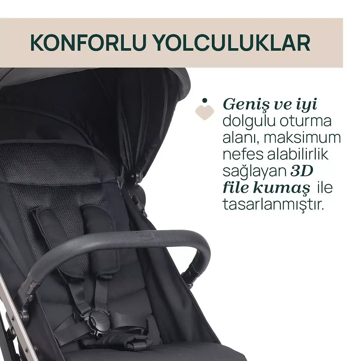 Chicco Dolomiti Bebek Arabası Charcoal
