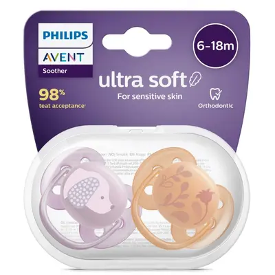 Philips Avent SCF091/18 Soother Ultra Yumuşak Emzik 6-18 Ay 2li Kız