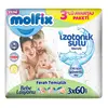 Molfix İzotonik Ferah Temizlik Islak Mendil 3x60lı