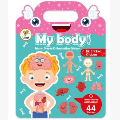 Lino Tekrar Tekrar Kullanılabilen İlk Sticker Kitabım My Body