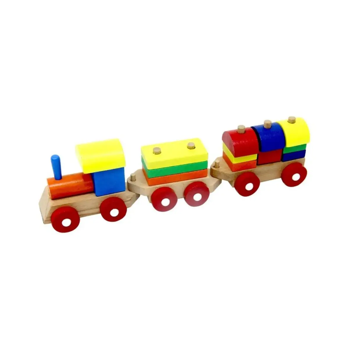 Playwood Kutuda Ahşap Eğitici Bloklu Tren