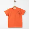 Hira T-Shirt Uykucu Kedi Baskılı Mercan