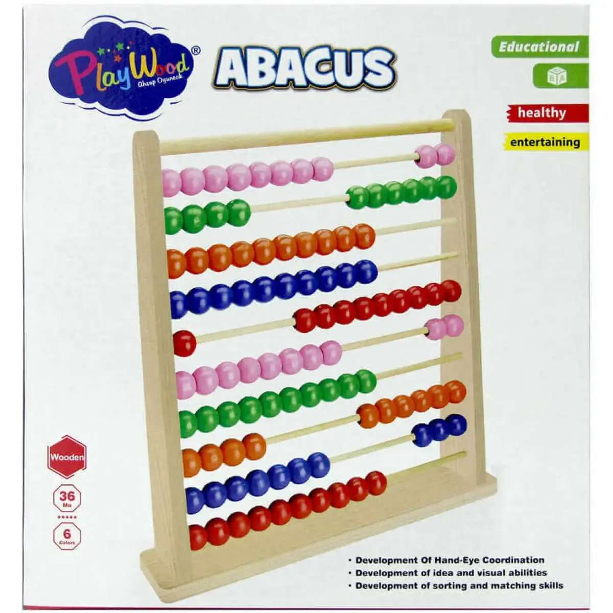 Playwood Ahşap Abaküs Büyük