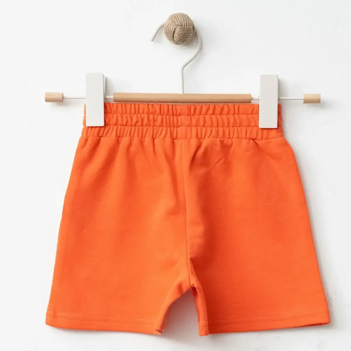 Bebolly Şort Uykucu Kedi Baskılı Mercan