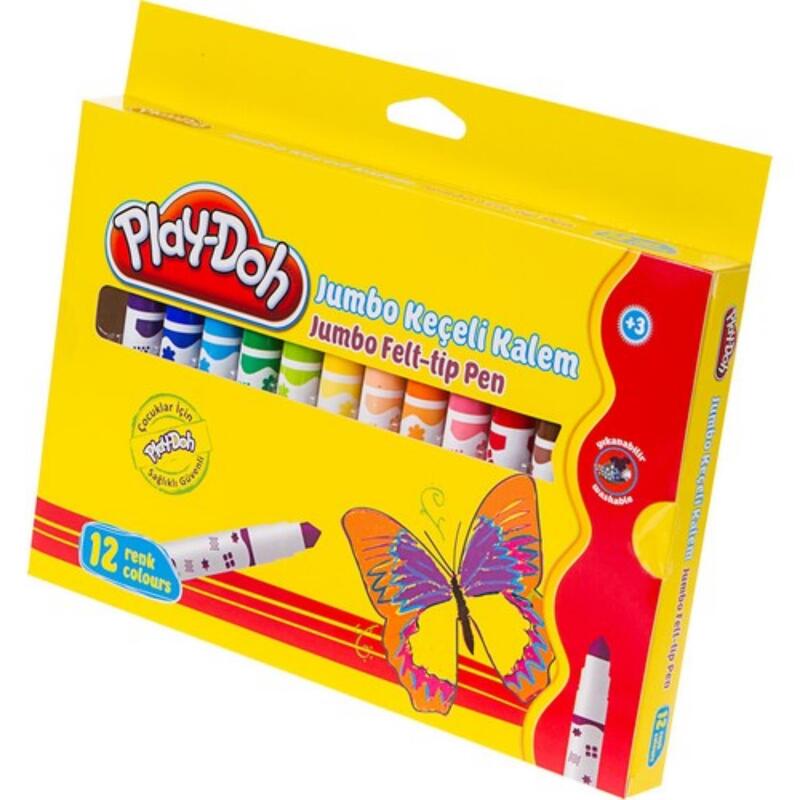 Play-Doh Jumbo Keçeli Kalem 6mm 12'Li