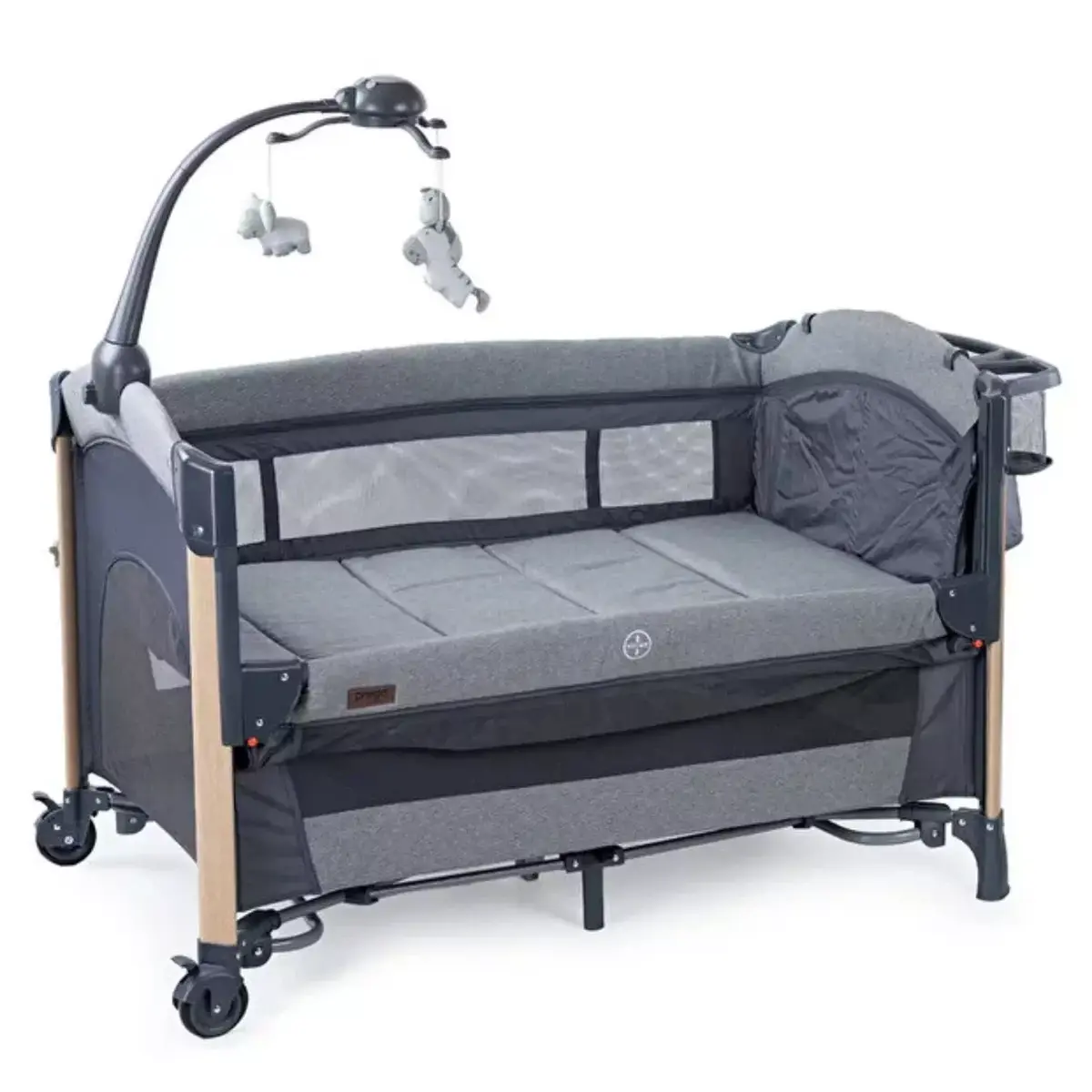 Prego 8069 Elips Plus Anne Yanı Oyun Parkı 70x120 cm Gri
