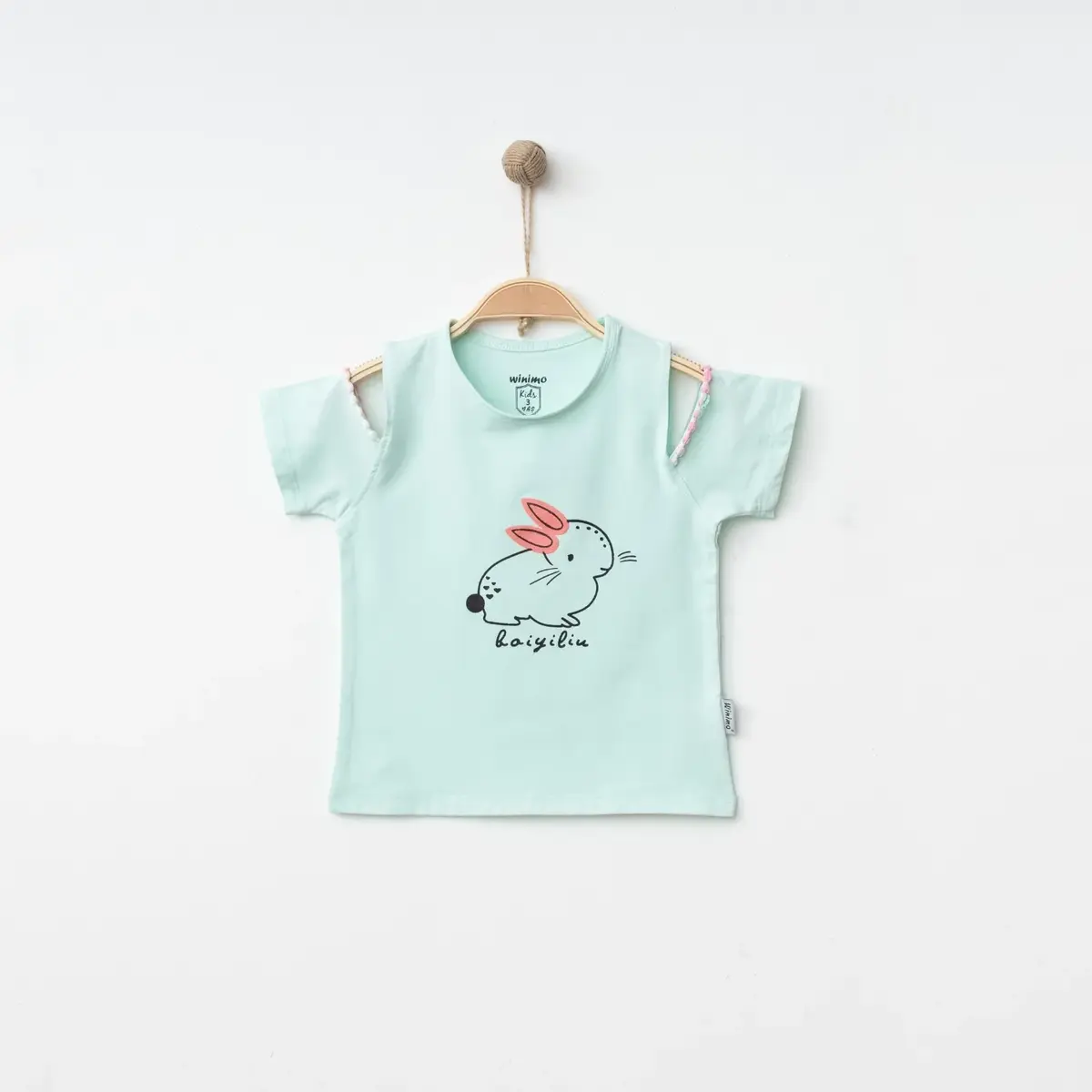 Winimo T-Shirt Tavşan Baskılı Yeşil