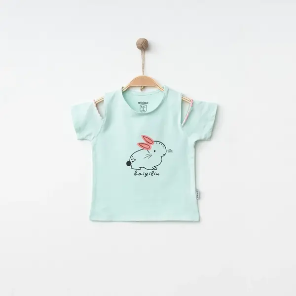 Winimo T-Shirt Tavşan Baskılı Yeşil
