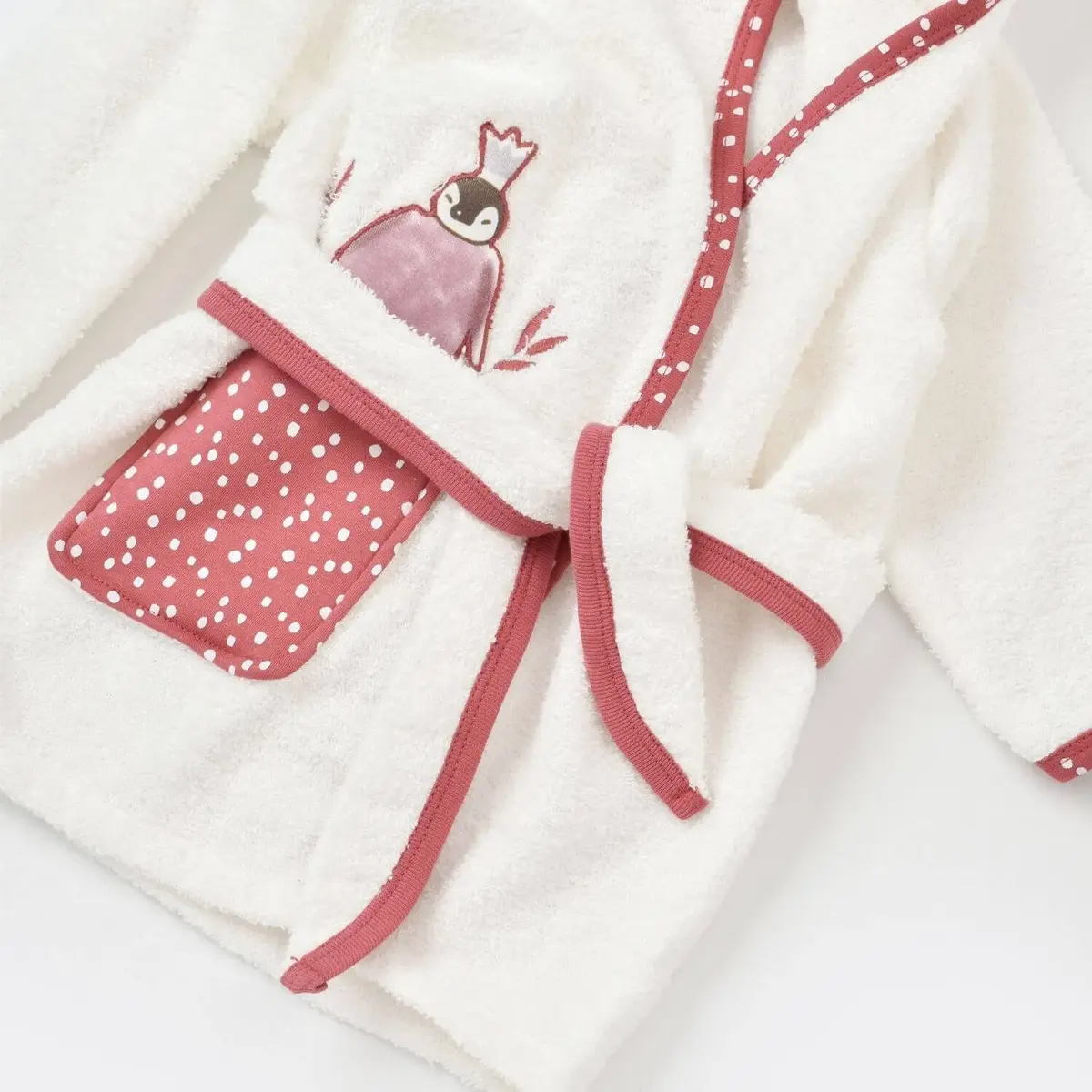 Bibaby Organik Bornoz Takımı Little Love Rose Dry