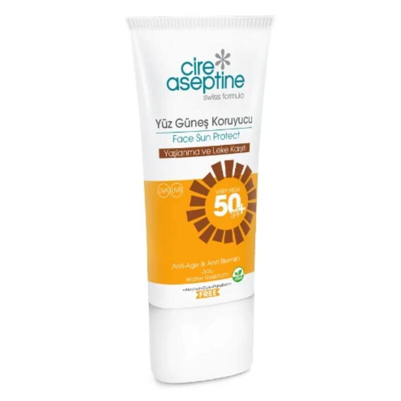 Cire Aseptine Yüz Güneş Koruyucu Yaşlanma ve Leke Karşıtı 50 SPF 50 ml