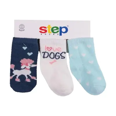 Step Çorap Soket 3lü Sakallı Love Dog