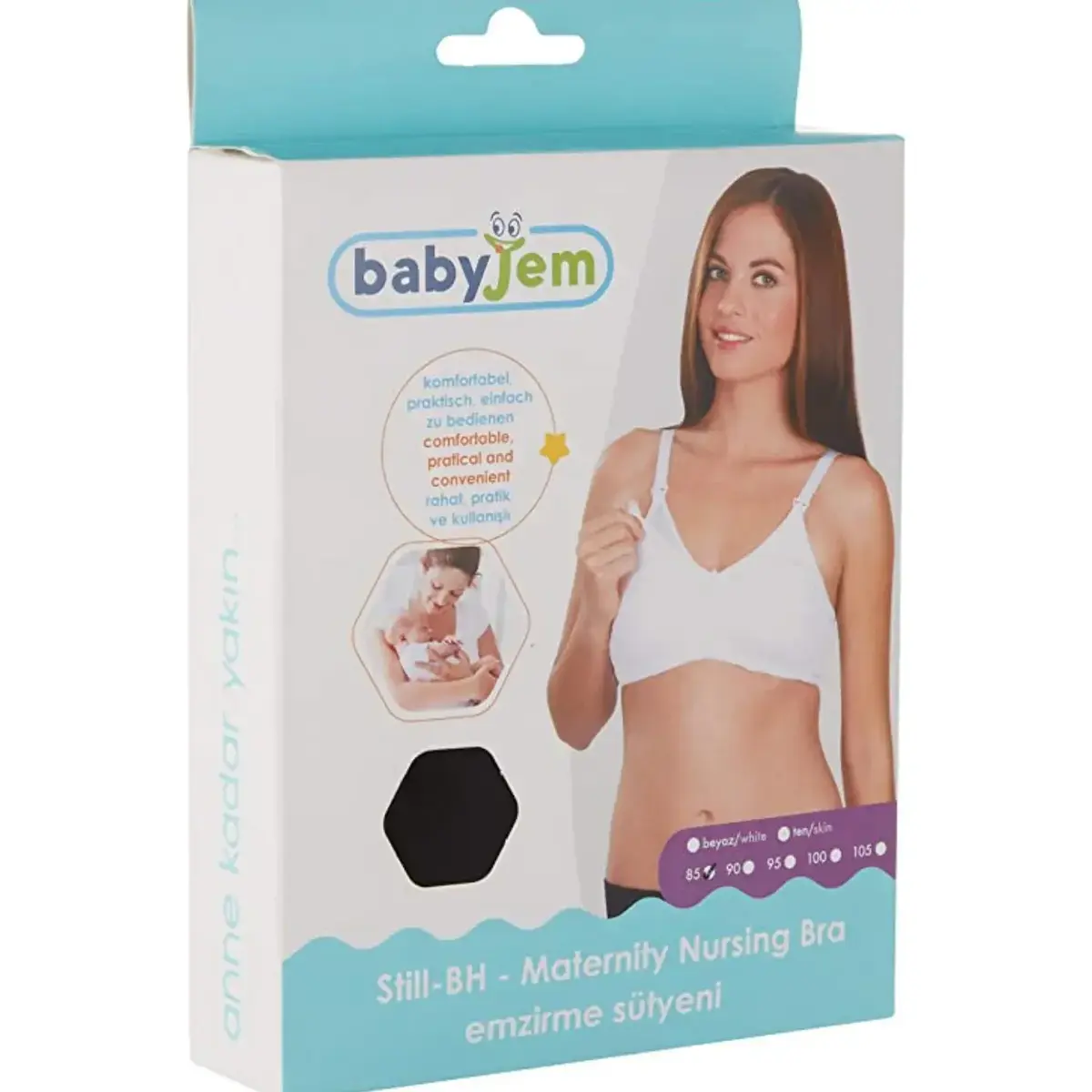 Babyjem Emzirme Sütyeni 90 Beden Siyah