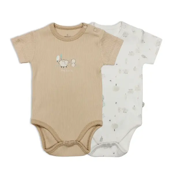Bistyle Body Kısa Kol 2li Always Dream Ekru - Bej