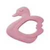 BM Care Çatal Kaşık Zürafa, Kuğu Diş Kaşıyıcı Pembe 2li Set