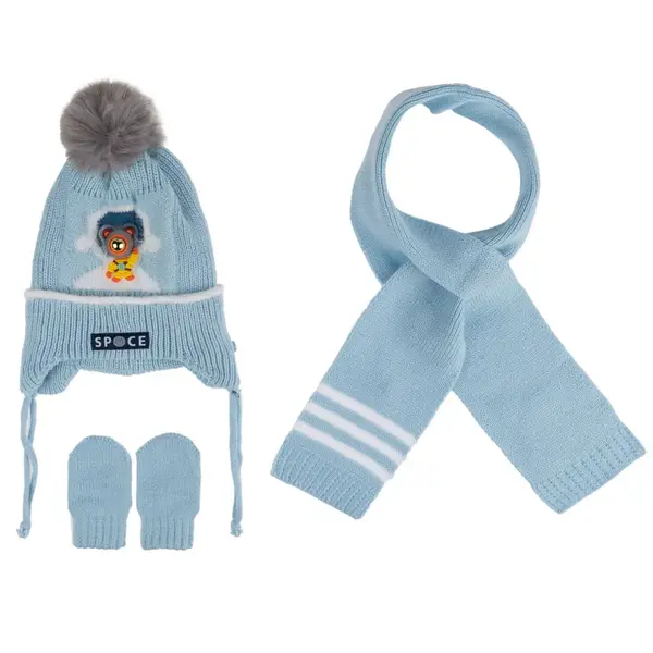 Kitti Eldiven Atkı Bere Takım 0-18 Ay Açık Mavi Asortili