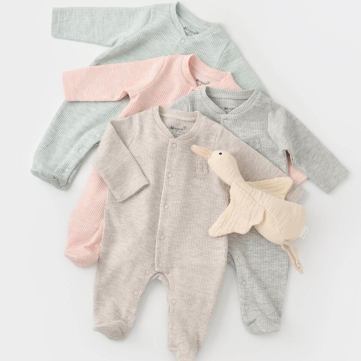 Bibaby Organik Tulum Nature In Waffle Pembe Melanj